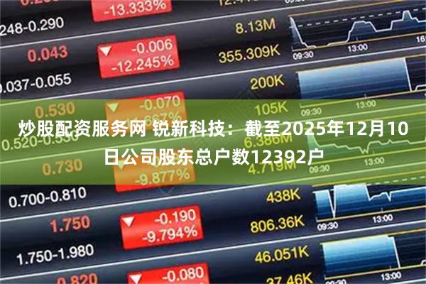 炒股配资服务网 锐新科技：截至2025年12月10日公司股东总户数12392户